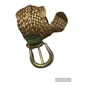 Vintage Leather woven Belt Made in Spain Pre-Owned